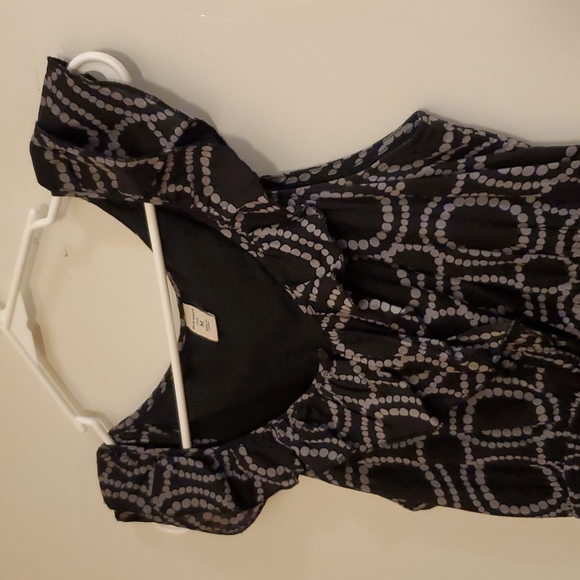 Old Navy black with gray sleeveless midi dress - Picture 6 of 6